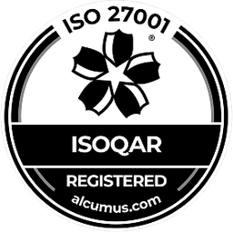 ISO 27001 certified — ISOQAR Registered, Cert No. 19087